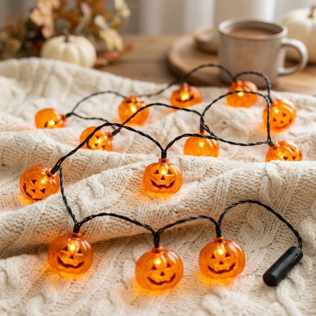 Floating Jack-O-Lantern Pumpkin String Lights